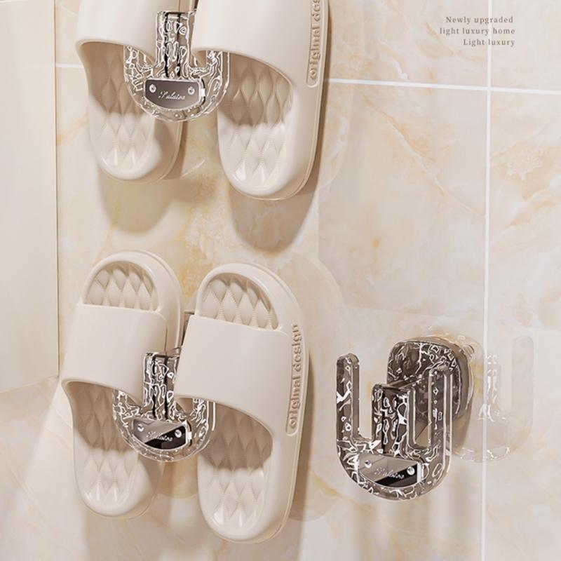 Suction Cup Shoe Rack For Bathroom Wall Mounted Hanging Organizers With Adjustable Hook