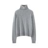 Women's Pure Wool Ribbed Turtleneck Sweater - Autumn/Winter Versatile Commuter Base Layer