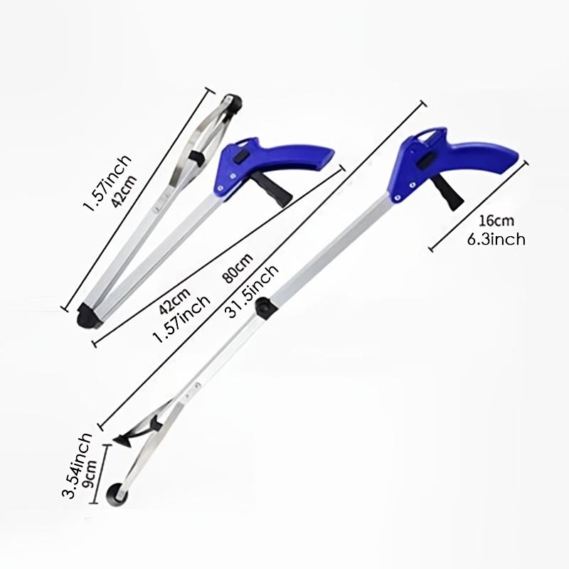 1pcs Long Handle Folding Garbage Picker Gripper - Easy Litter Pickup Tool with Alloy Grabber
