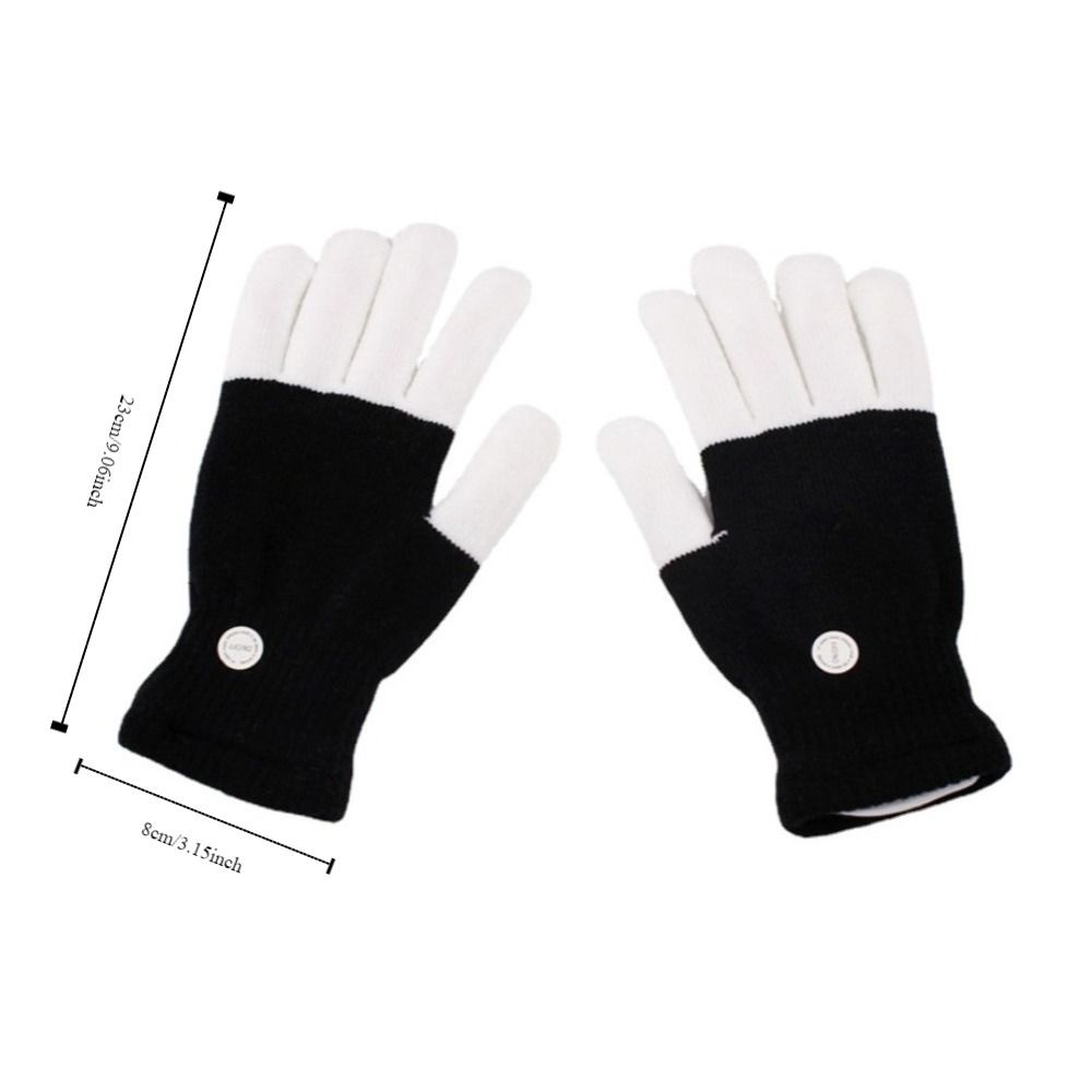 2 Pcs Rave Luminous Colorful Gloves Halloween Multi-Function Flash Finger LED Glow Glove  Children