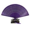 Multi Color Bamboo Folding Fan Handmade Dancing Fan Vintage Hollow Hand Fan  Wedding