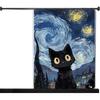 Shower Starry Sky Cat Curtain Waterproof Polyester Fabric Paint Colorful Bath Curtains Home Bathroom Decor Curtain With Hook