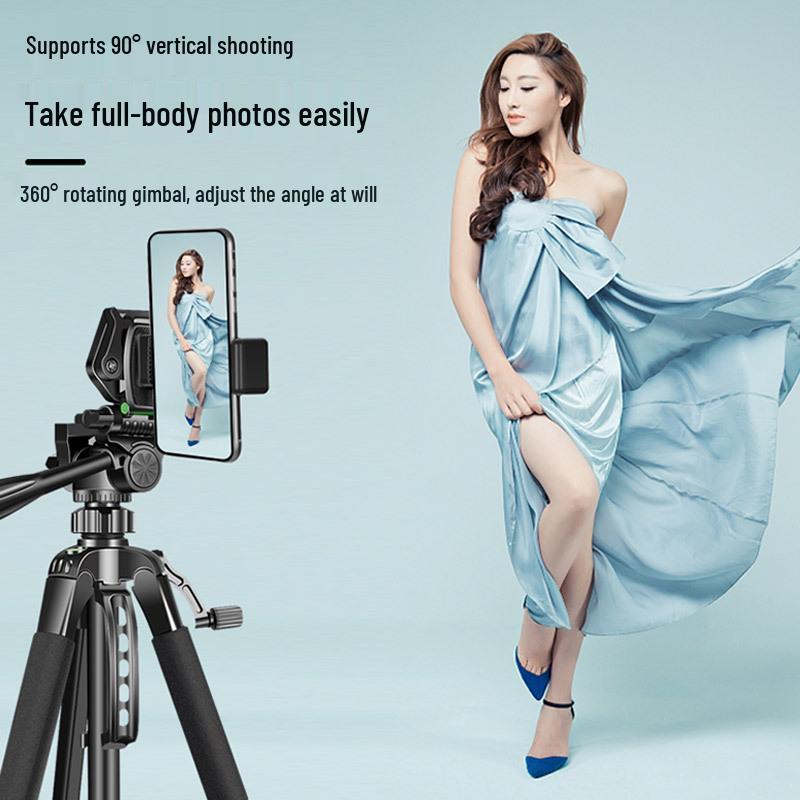 2024 Dual-Phone Professional Live Streaming Tripod for Outdoor Use