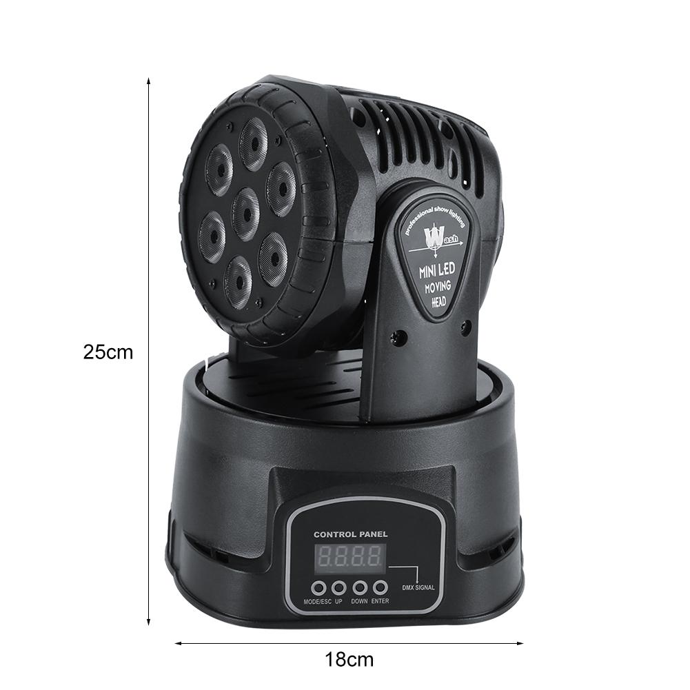 7LED RGBW Moving Head Stage Disco Light DMX512 Sound Activated Effect Lights
