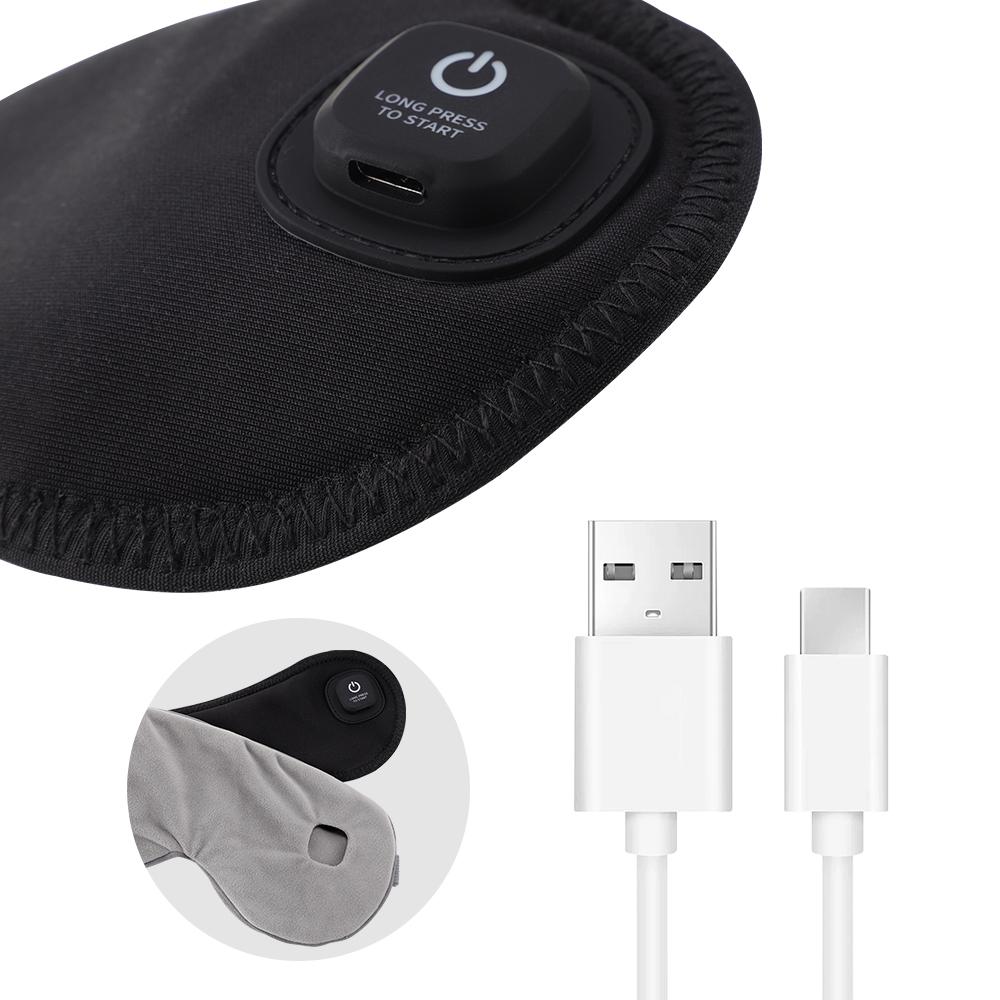 Heated Eye Masks For Dry Eyes USB Rechargeable Adjustable Heat Massage Eyemask Relieve Eye Strain Office Home Sleeping Eyeshade