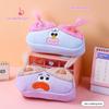 Explosive Hair Ugly Doll Plush Large Intestine Pen Bag Big Eyes Monster Sweet Girl Heart Storage Bag Plush Toy Stationery Box