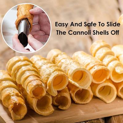 Lot de 5 cônes de cuisson en acier inoxydable pour pâtisserie, moule à gâteau, croissants cuits en spirale, outil de dessert pour biscuits