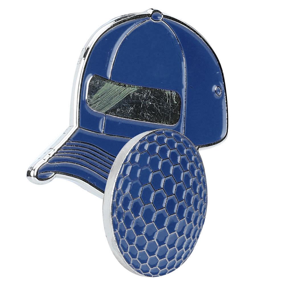 Durable Outdoor Metal Magnetic Golf Ball Mark with Hat Clip Golfer Accessory(blue Hat)