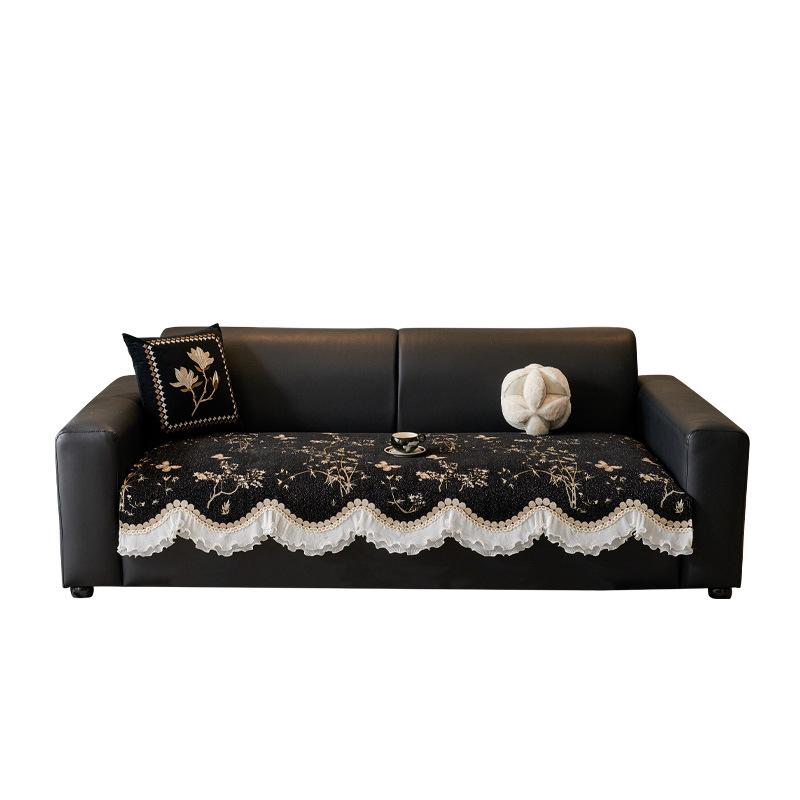 Sofa cushion universal in all seasons 2025 new light luxury straight row non-slip leather sofa cover seat cushion cover cloth towel