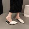 Fashion Flats Pointed Toe Women Slippers Sexy Party Mules Shoes Casual New Sandals 2025 Fashion Slingback Summer Shoes Woman Flip Flops