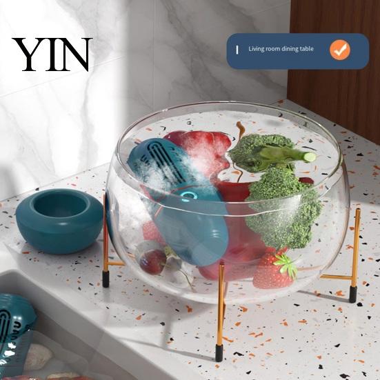 Kitchen Ingredient Sanitizer Capsule Fruit Vegetable Cleaner, Wireless Hydroxyl Ion Purifier for Produce Meat, Compact Food Purification Tool Auto 10