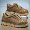 Scarpe invernali retrò britanniche con punta a conchiglia scarpe da tavola scarpe casual in pelle scarpe sportive suola spessa rialzanti a taglio basso scarpe Martin