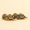 Brass Pixiu Coin Chinese Miniature Figurines - Lucky Ornament For Home Office Tabletop Decoration | Traditional Feng Shui Charms