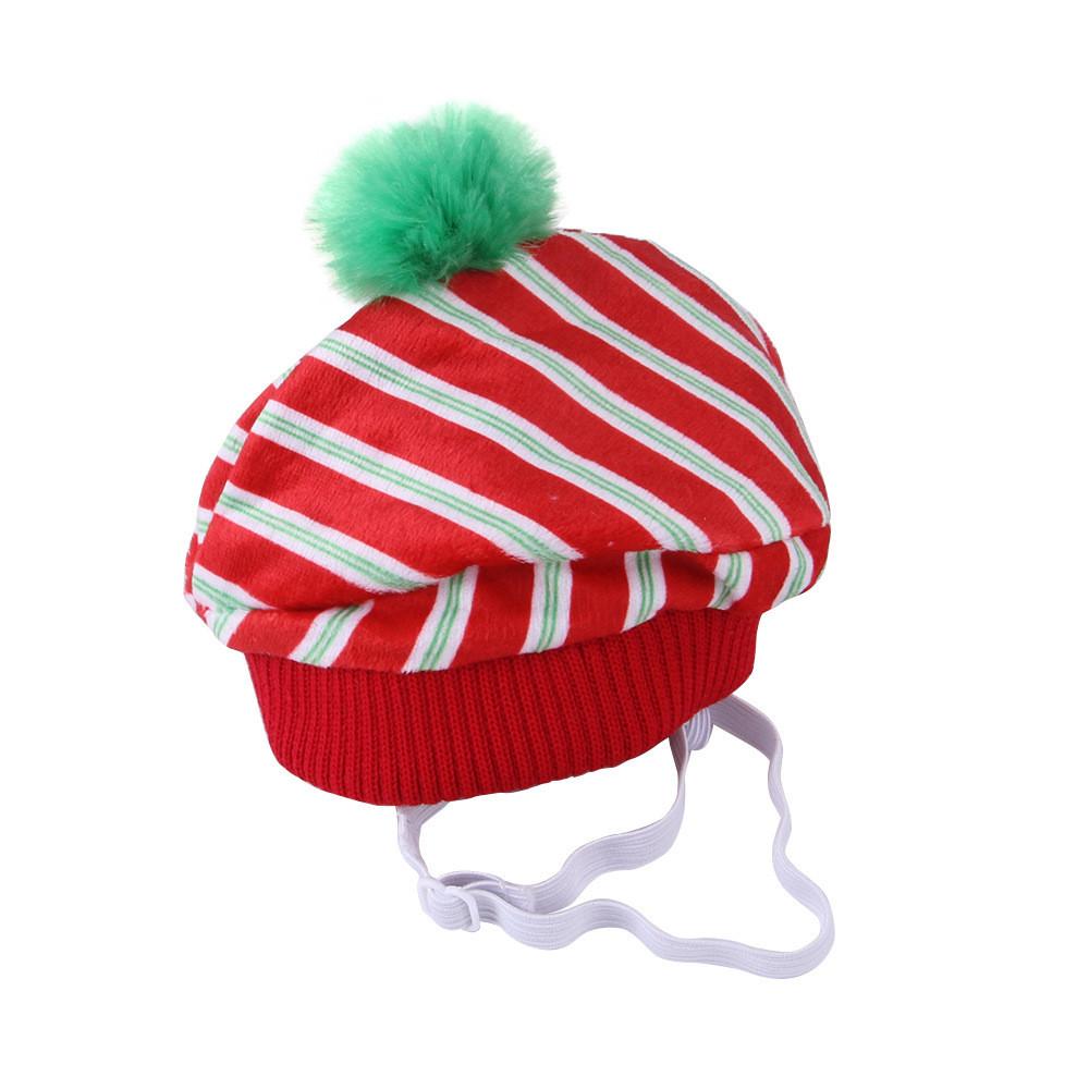 Unique Striped Knit Cat Hat For Trendy Teddy Look With Cute Ear Exposure