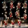 Rustic Christmas Tree Pendants Nutcracker Ornaments, Durable Wooden Hanging Figurines, Country Style Retro Holiday Gift Tags Decorations, for