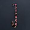 Ruby Handmade Gemstone Bracelet, Copper Electroformed Bracelet Antique Jewelry, For Engagement Gift