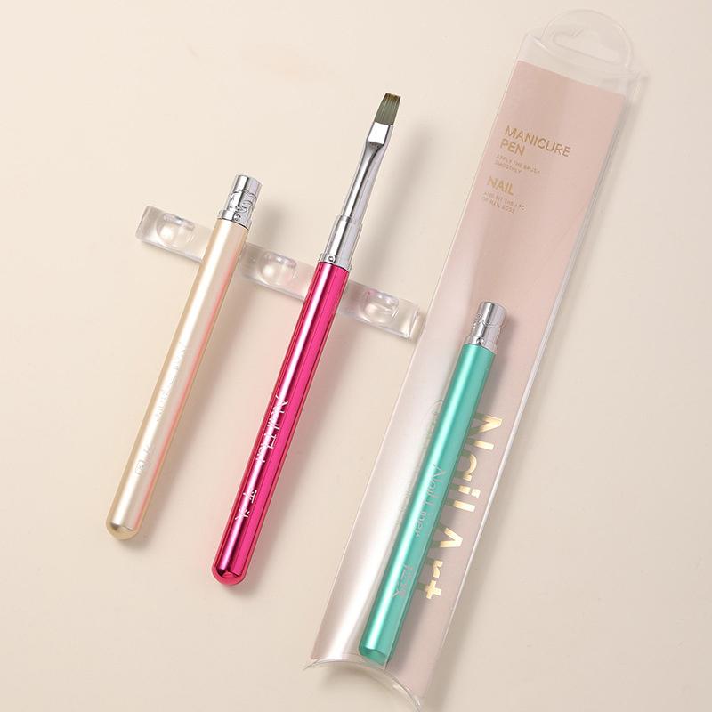 Nail Uv Gel Nail Brush Liner Diy Painting Pen Manicure Metal Drawing Brush For Nail Art Design Nails Tip Display Painting Tool