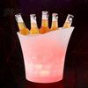 Food-grade Ice Bucket LED Light Up Bucket, Glowing Beer with Color KTV Changing Lights, Battery Powered Champagne Cooler for Bar Party Bottle