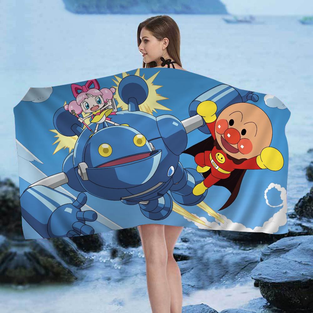 C-Children A-Anpanman Cartoon Beach Towel Cute Kawaii Room Decor Bath Girls Children Hand Towels For Bathroom Shower