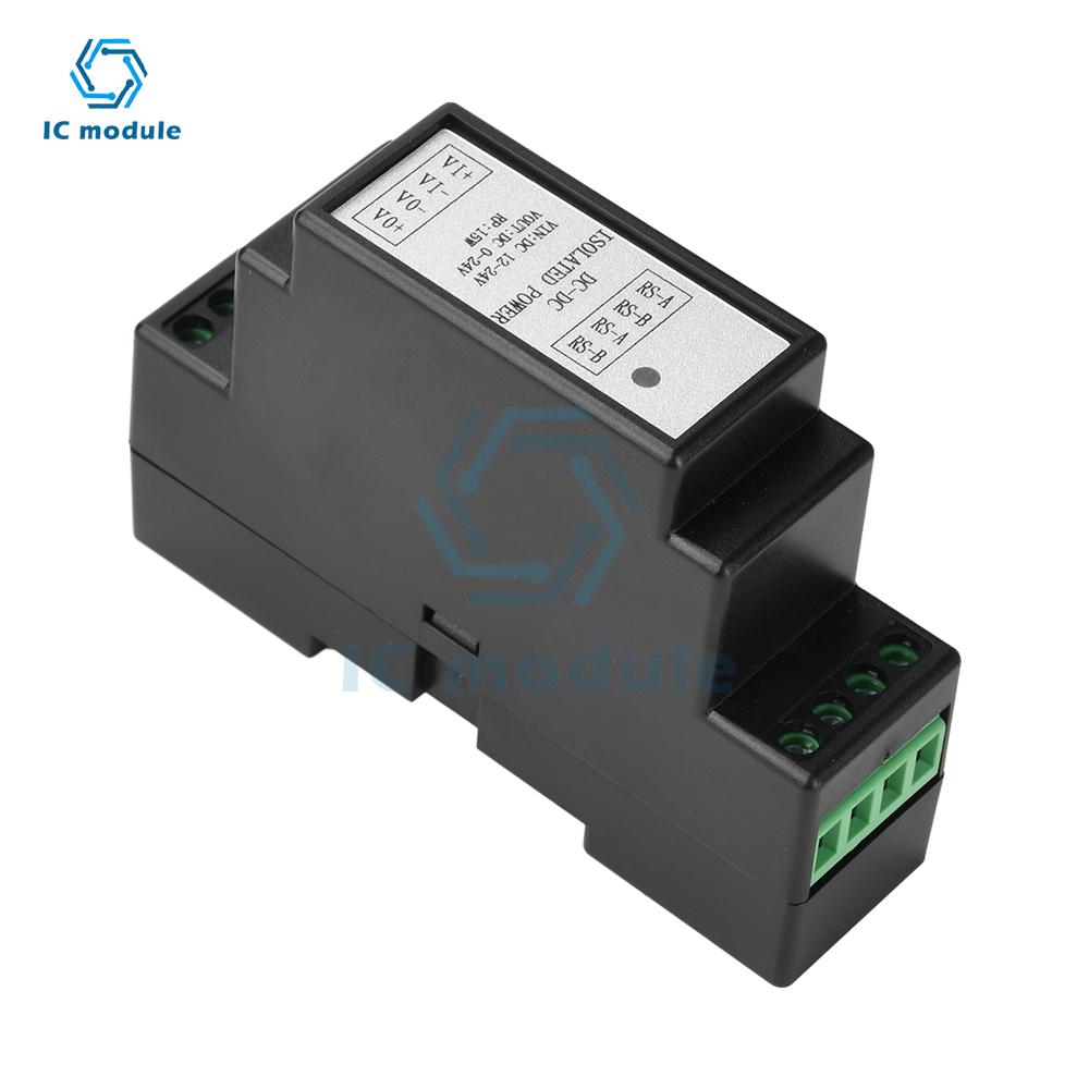 Rail-Mounted DC-DC Isolated Adjustable Power Supply Input 12-24V 0-24V Output Supports Modbus RS485 Industrial DIN Rail
