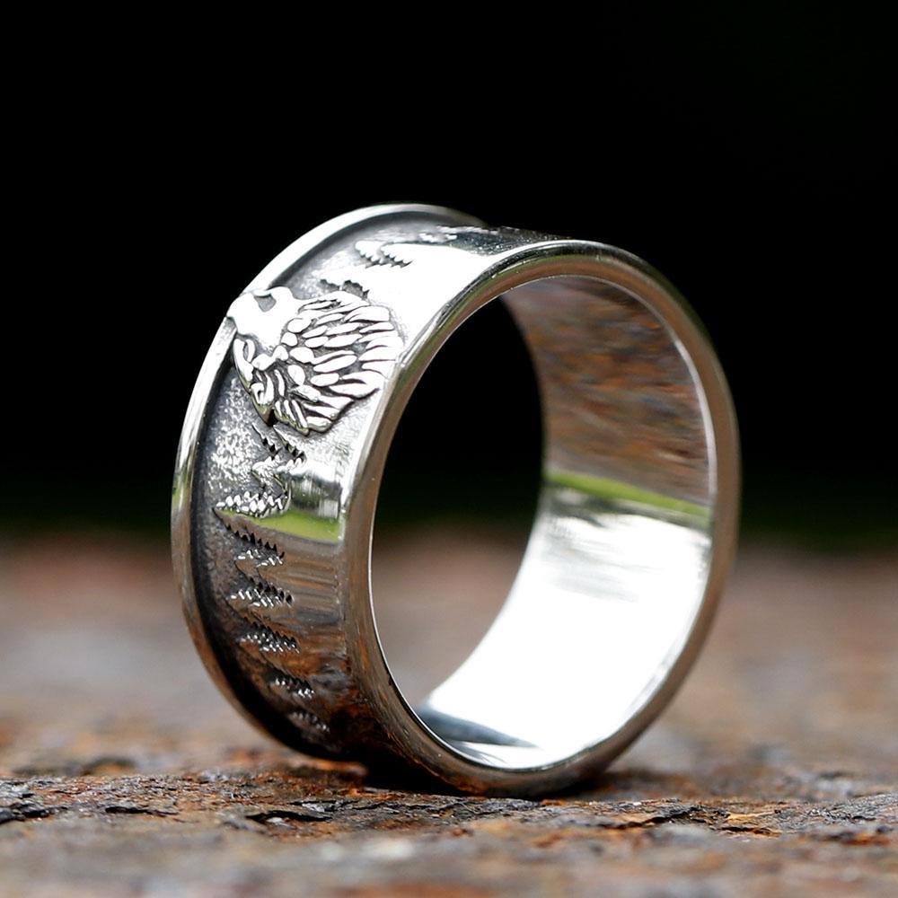 2025 NEW Men's 316L Stainless-steel Rings Viking Wolf Head Animal Amulet RING for Teens  Jewelry Gifts Free Shipping