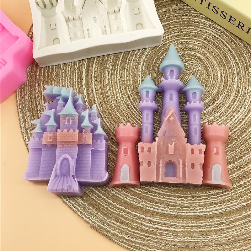 European Castle Silicone Mold for Cake, Chocolate, Fondant, Candle Making, and Epoxy Crafts.