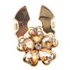 Rhinestones Button Covers for Women Elegant Flower Designs Detachable Clip On Shirt Decoration Accessory