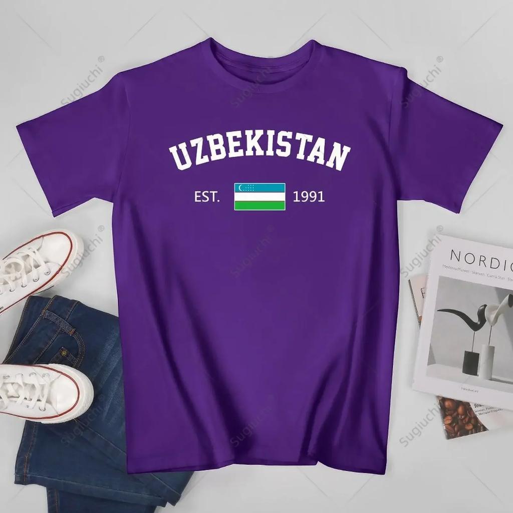 Unisex Unisex Uzbekistan EST1991 Independence Day Tshirt Tees T Shirts WoUnisex Boys 100 Cotton TShirt