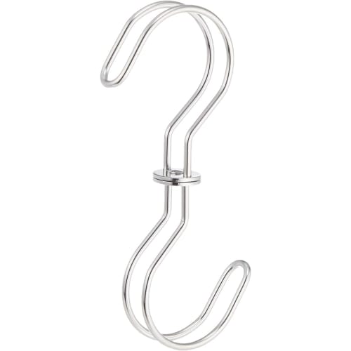 Oki Seisakusho Stainless Steel S-Hook for Laundry, Clothes Drying, and Shoe Drying, Rotating, S-Shaped Hook, Size S (00566-5)