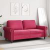 Vidaxl 2-Seater Sofa, Wine Red, 140 Cm, Upholstered In Velvet