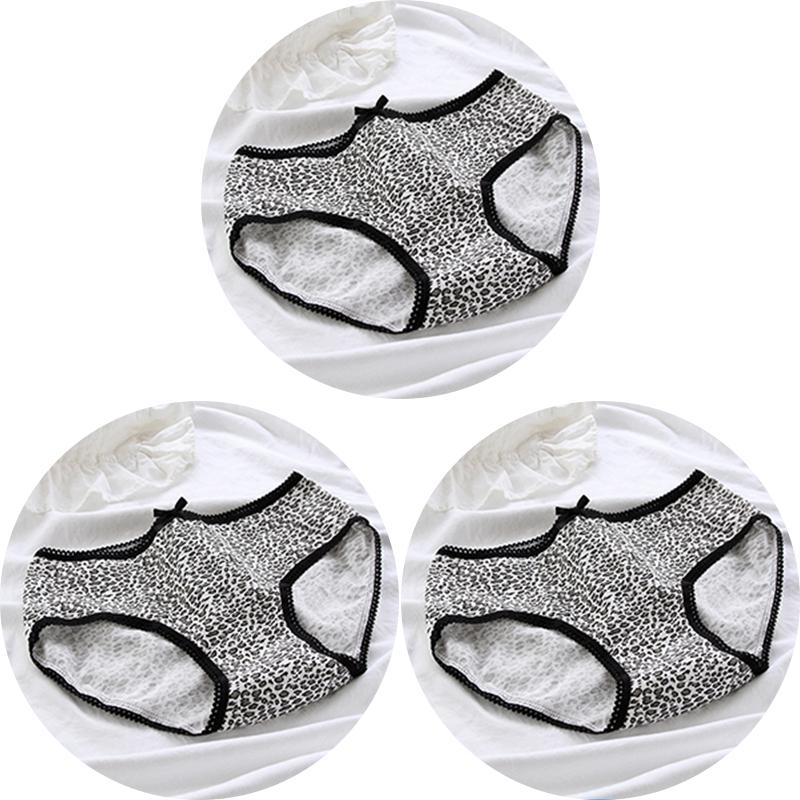 3Pcs/set Women Sexy Cotton Panties Underwear Seamless Soft Briefs Skin-Friendly Female Lingerie Mid-waist Black Underpants