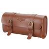 Motorcycle Handlebar Bag Saddlebag, PU Leather Handmade Motorcycle Fork Bag Roll, Durable Storage Tool Pouch with Straps