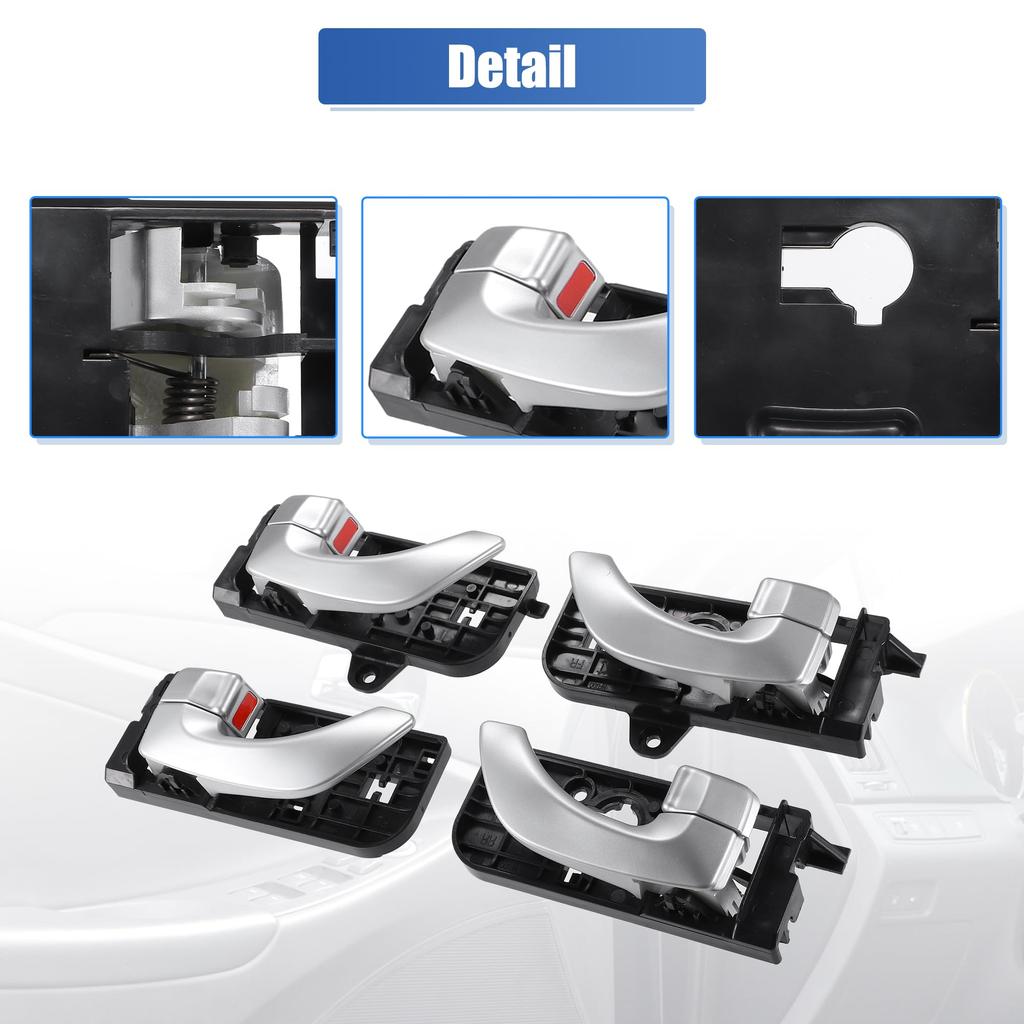 X AUTOHAUX Interior Door Front and Left and Right Side Pull Handles for Hyundai Sonata Part Number 1 Set Handles, Rear, 2005-2008, 826103K020GU,