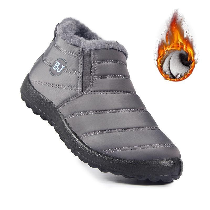 Ultra Warm Winter Boots - Anti Slip Thick Sole, Arctic Grade Insulated Snow Boots, Low Heel, Round Toe, Outdoor Hiking Solid Color, Hiking Boots