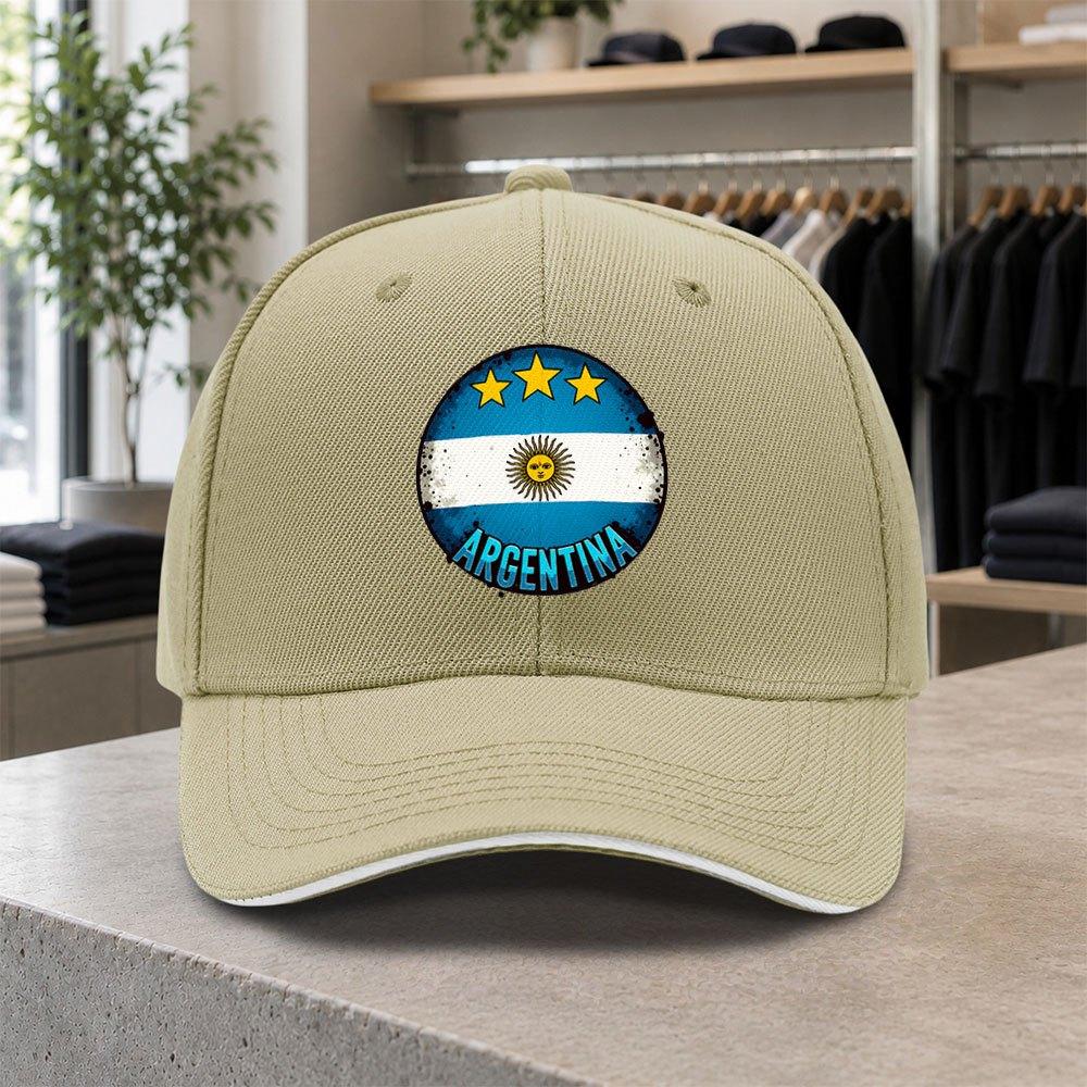 Argentina Flag Unisexs Sandwich Cap Couple Style Baseball Cap Sports Casual Hat Trendy Gift for Weddings Parties