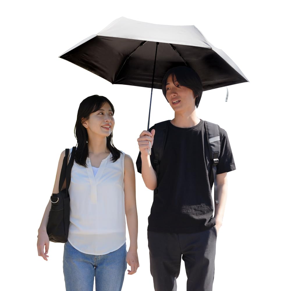 

Зонт 99см x Защита от УФ-лучей x Легкий x Большой при правильном УФ-свете Складной Солнцезащитный и Унисекс Мужской [Большой 100% 160г] (Компактный в разложенном виде/Точный размер) белый