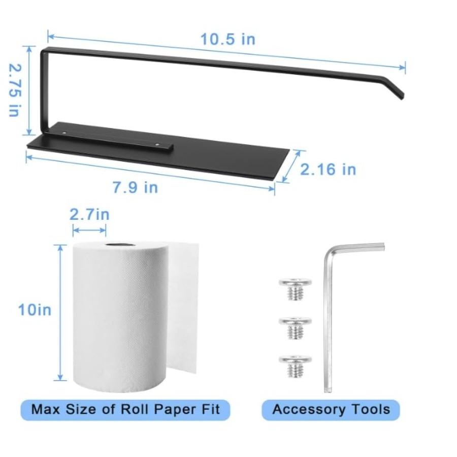 Magnetic Paper Towel Holder for Fridge Toilet Paper Roll Holder Magnet Towel Rack Wall Mount Fridge Organizer for Paper Towels