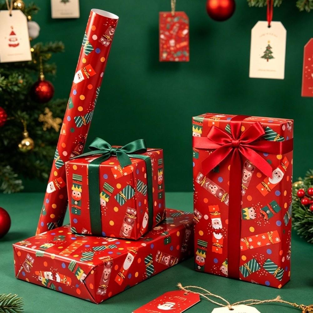 Roll Christmas Wrapping Paper for Holiday Gifts Gift Wrapping Paper  Festive Party Supplies