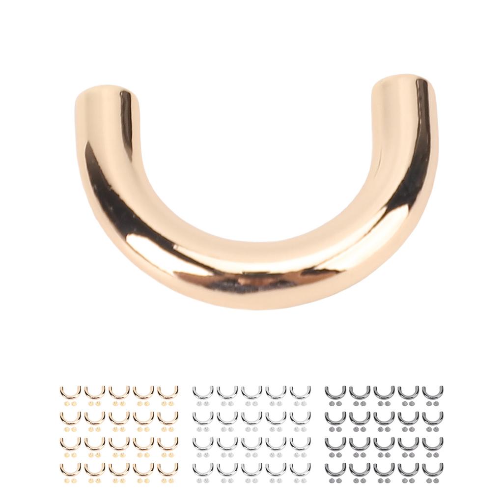 20 Sets D-Ring-Verbinderschnallen Zinklegierung und Eisen Multifunktional Galvanisiert Bogenbrücke D-Ri