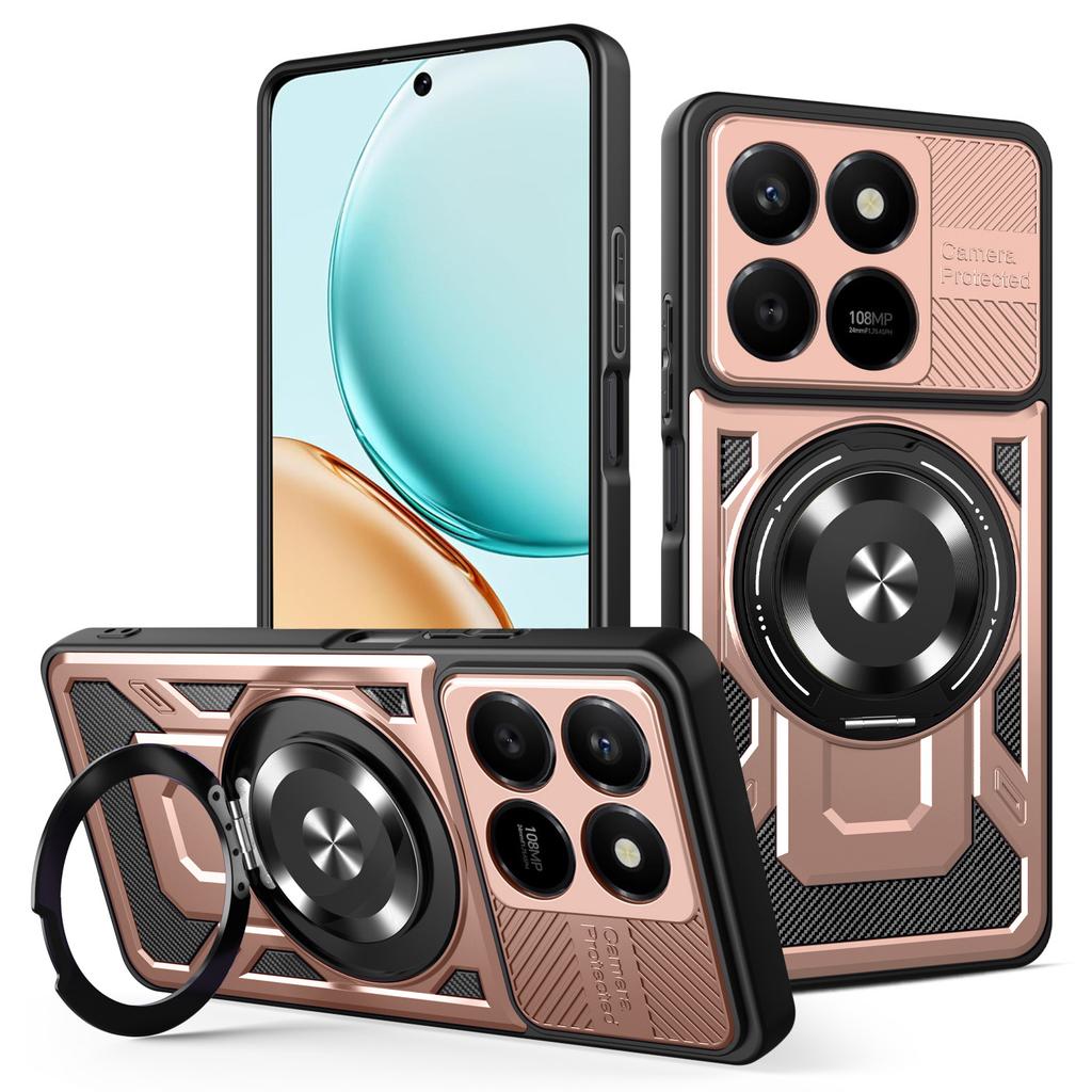 Magnetic Case For Honor 400 Smart 5G / 400 Smart 4G / X7d 4G / X7d 5G Rotating Kickstand TPU + PC Phone Cover