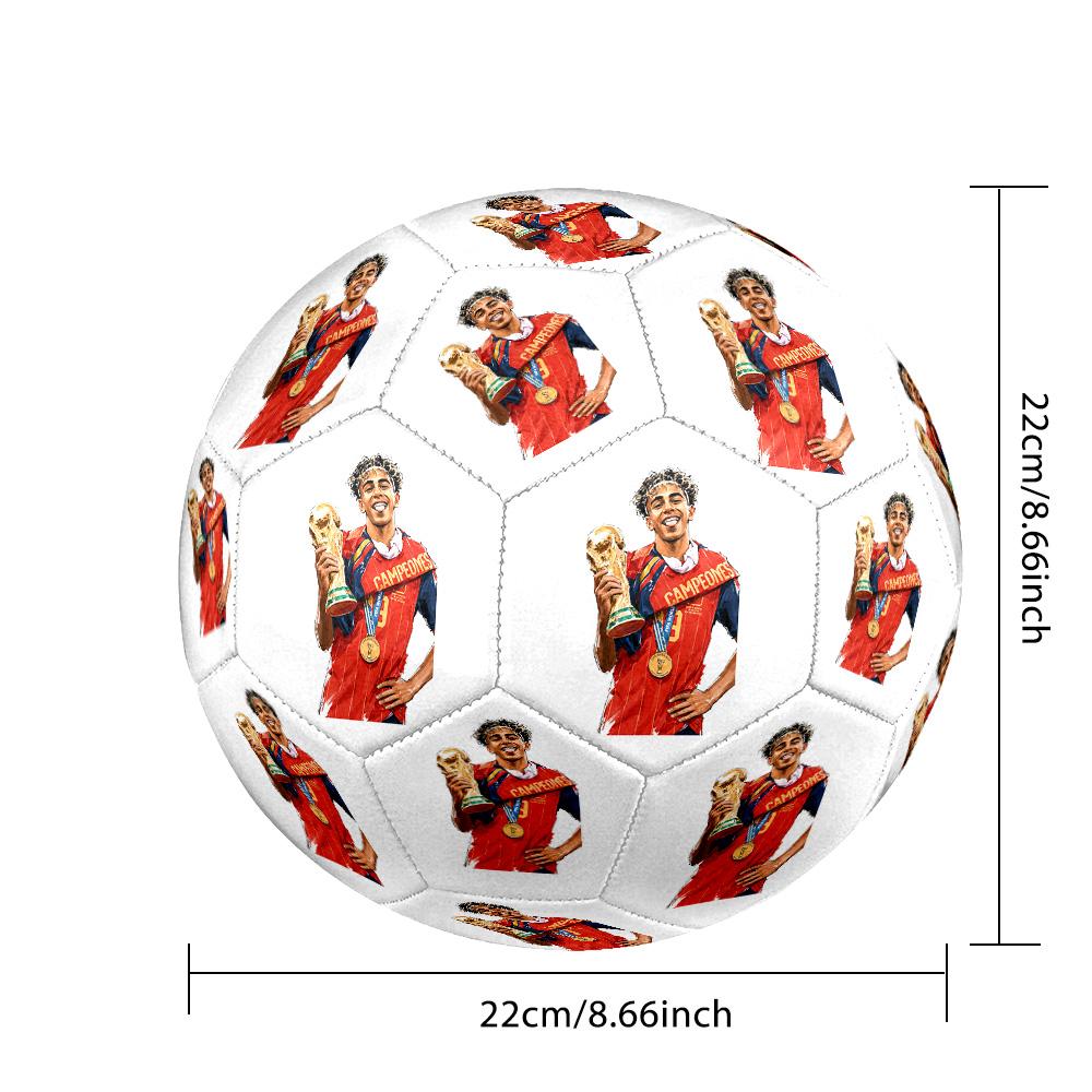 Lamine Yamal 19 Soccer Stars Size 5 Soccer Ball Machine Sewn Indoor/Outdoor Training and Matches Surprise Collection Gift