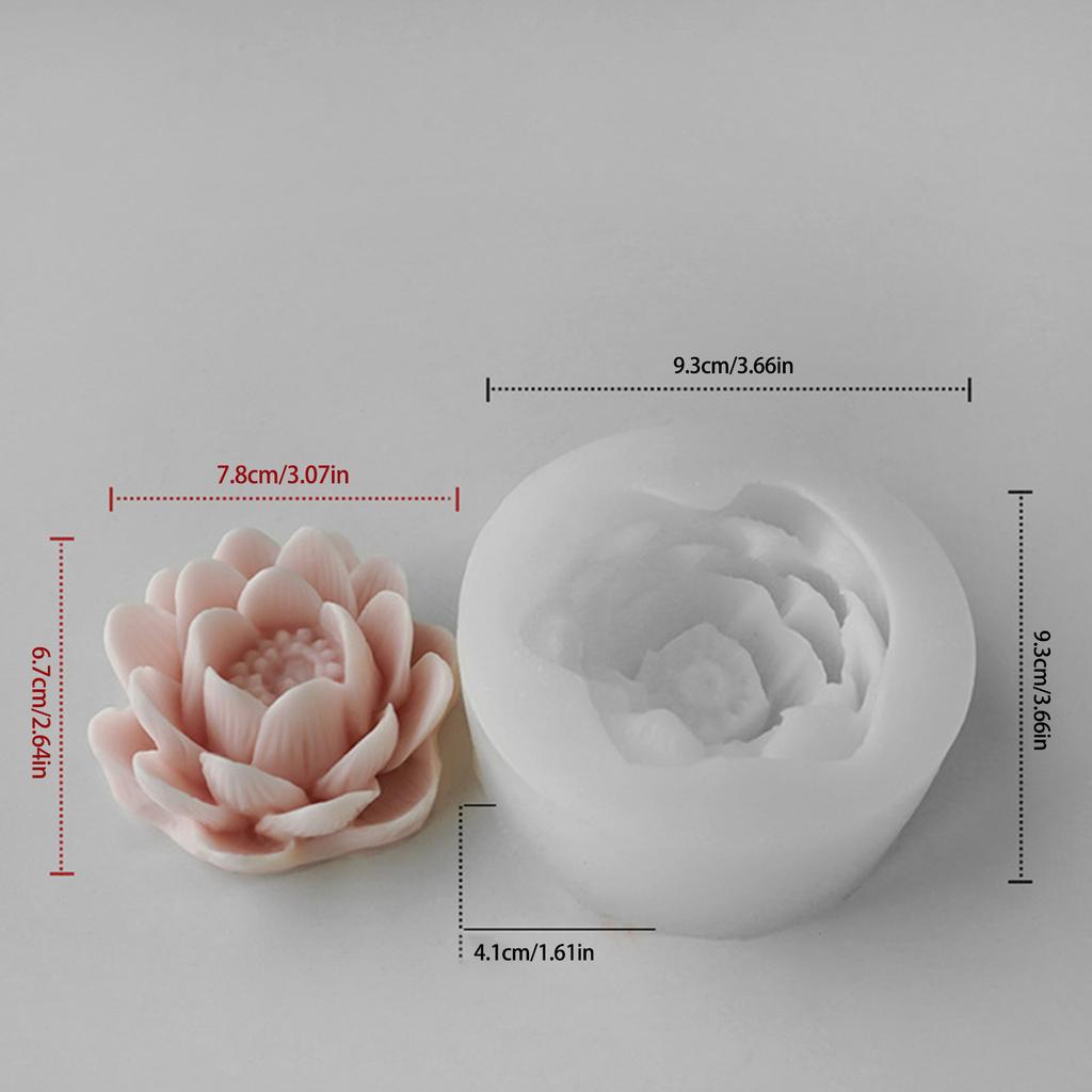 Statue Moulds Crafts Mold Silicone Candle Mold Lotusflower Shape Handmade Craft Mold Silicone Ornament Molds for Statue