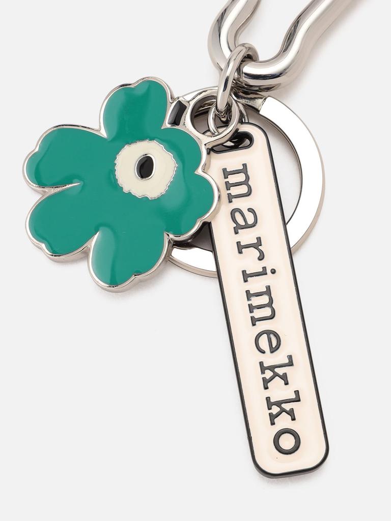 Marimekko Puhallus Unikko II Keychain for Women, 52_1_52259694173 F, Turquoise and Off-White