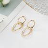Creative Geometric Stud Earrings, Fashion Street Photography Exaggerated Oval Metal Stud Earrings, Wind Earrings