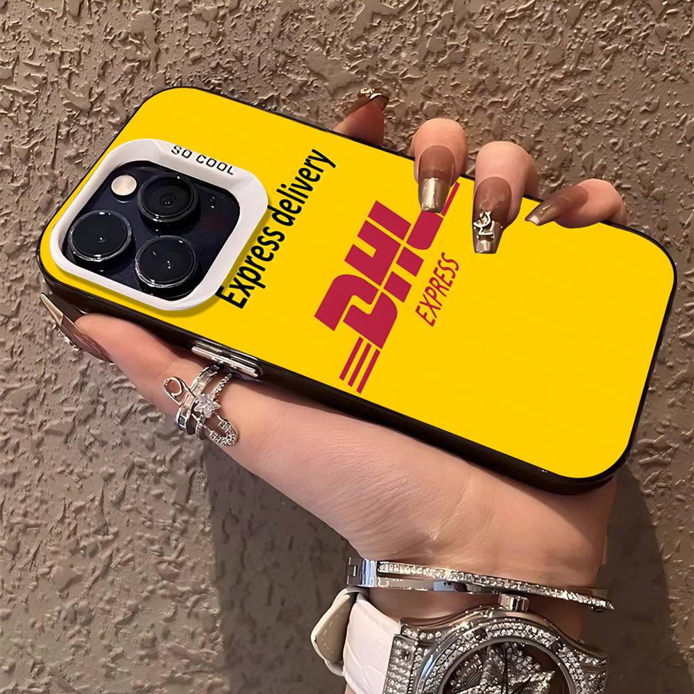 D-DHL-L Logo Color Phone Case For iPhone 17 16 15 14 13 12 11 Pro Max Plus Pro Shell