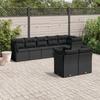 VidaXL Garden Lounge Set 8 Pcs with Cushions Black Braided Resin 3217905