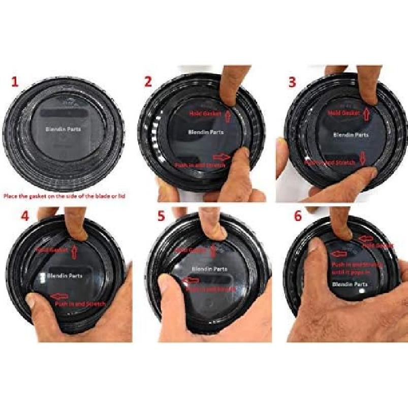 Blendin Replacement Gasket, Compatible with Nutribullet RX 1700W NB-301, N17-1001 Blenders Blade and Stay Fresh Lids (2 Pack)