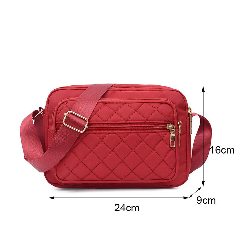 Women's Bag Korean Fashion New Embroidery Thread Large Capacity Shoulder Bag For Middle And Old Age Classic Crossbody Bag Simple KTY