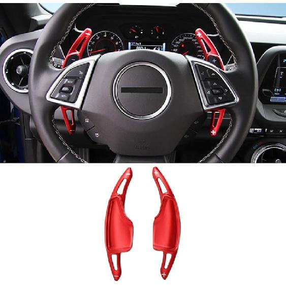 

Aluminum Metal Shift Paddle Blade Car Steering Wheel Paddle Shifter Extension Cover For Chevy Chevrolet Camaro 2016 2017 2018 2019 2020 C7 Corvette красный