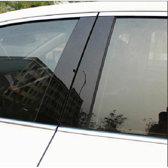 6x For Cadillac CT6 2016-2021 Gloss Black Pillar Post Cover Window Door Trim Set